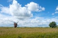 Traditional windmill on Swedish island Oland Royalty Free Stock Photo